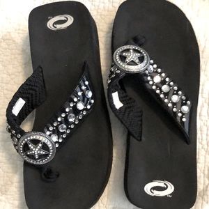 Bling flip flops size 9